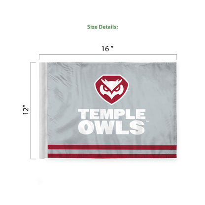 AGAS Temple University 12x16in Economy Car Flags