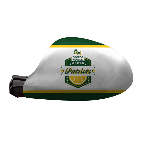 AGAS George Mason GMU Patriots Basketball Car Mirror Covers with College Logo, Large 4-Way Stretchy Material Spandex Poly, Weather Resistant