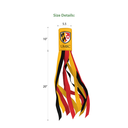 University of Maryland Baltimore County Windsock 30 x 5.5 inch