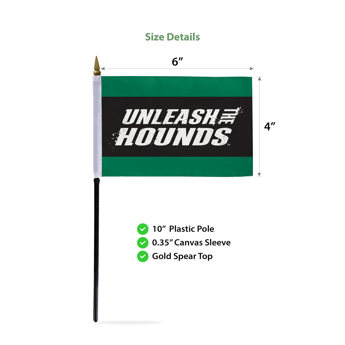Loyola Maryland University Stick Flag 4 x 6 inch