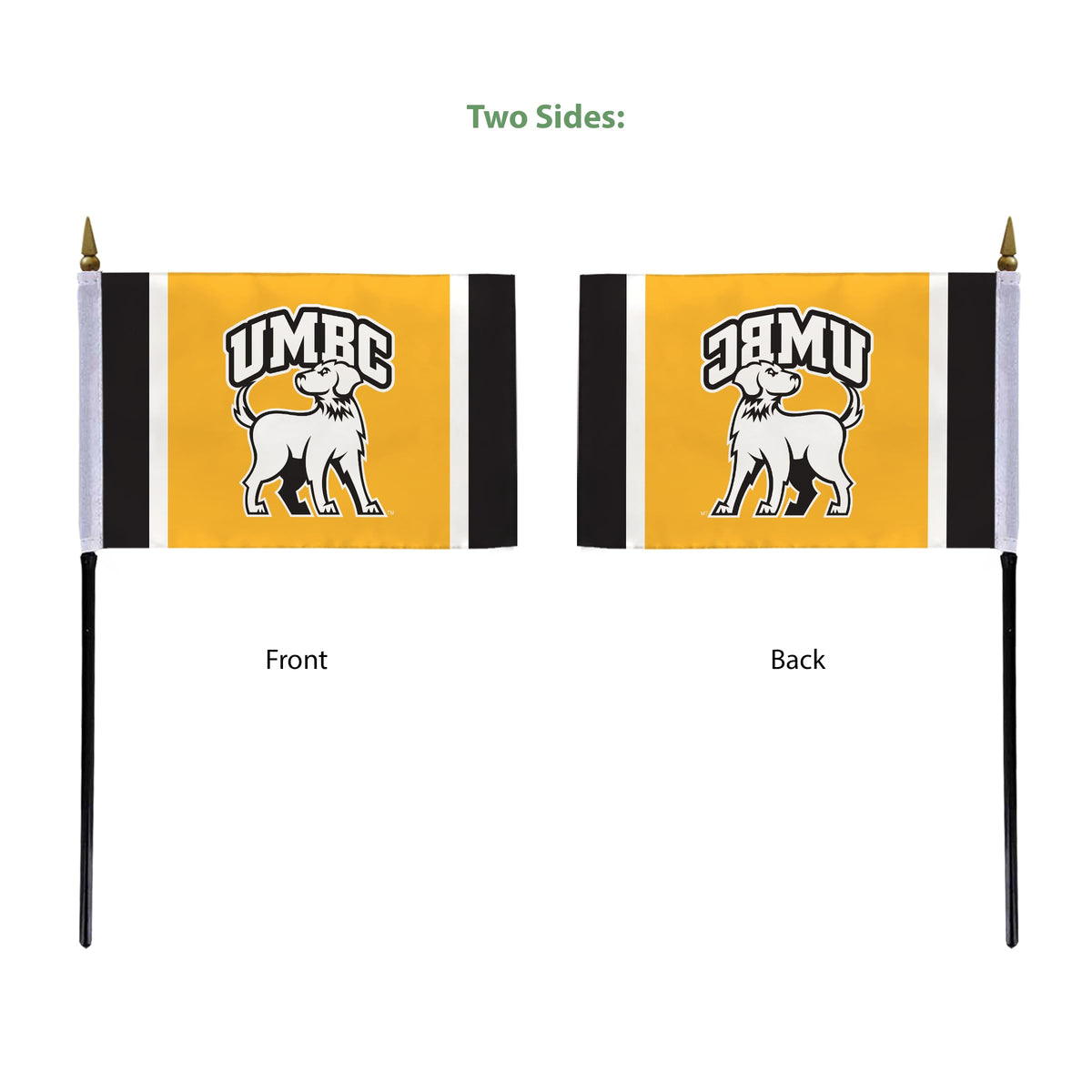 University of Maryland Baltimore County Stick Flag 4 x 6 inch