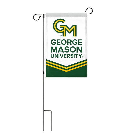 AGAS George Mason GMU University Yard Flag, 18 x 12 inch, For Outdoor Display and Events Single-Sided Polyester with Garden Stand