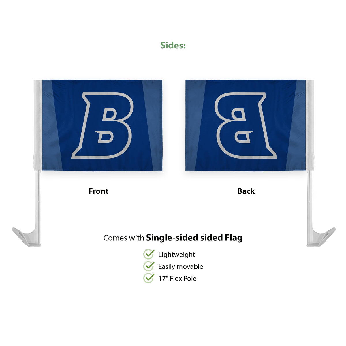 Brandeis University Economy Car Flag 12 x 16 inch
