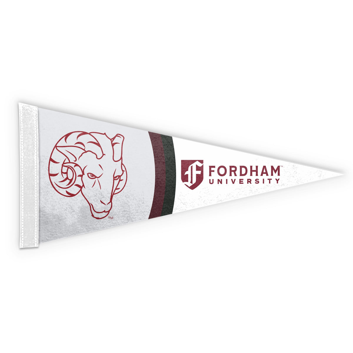 AGAS Fordham University Felt Pennant 12 x 30 inch – Single Sided Printed Acrylic Stiff Felt Fordham Rams Pennant with Ram Head and Text Design – Official NCAA Product – Fordham University Wall Pennant with 1 inch Header and Heat Cut Edges