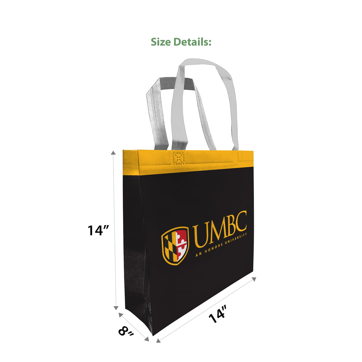University of Maryland Baltimore County Tote Bag 14 x 14 x 8 inch