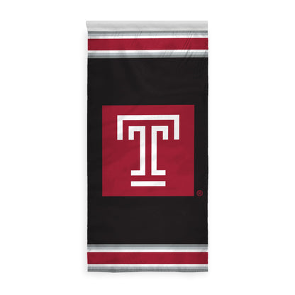 AGAS Temple University T Logo Vertical Banner 2 x 4 ft – Single Sided Printed Polyester with Bleed Through – Officially Licensed NCAA Product – Temple Owls Hanging Banner with 1.5 inch Pole Sleeve and Reinforced Stitching Individually Bagged
