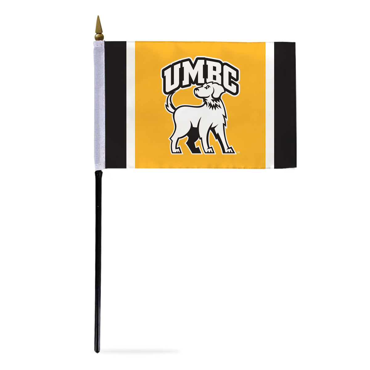 University of Maryland Baltimore County Stick Flag 4 x 6 inch