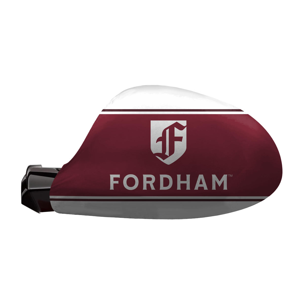 AGAS Fordham University Car Mirror Cover 11.8 x 9.5 inch – Single Sided Printed Spandex Polyester Fordham Rams Mirror Cover with F Logo – Official NCAA Product – Fordham University Side Mirror Cover with Elastic Cord, Cord Lock and Double Stitching