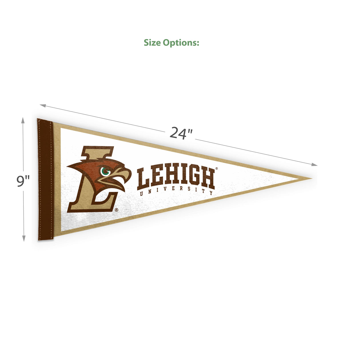 AGAS Lehighs LU University Hawks Logo Basketball 9 x 24 Mini Pennant
