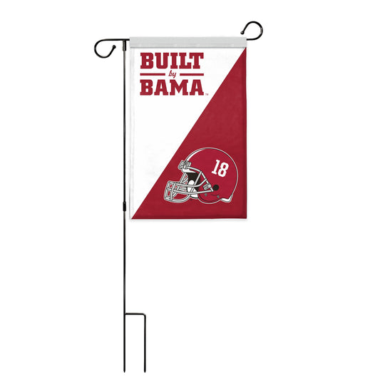 AGAS AGAS Alabama University Crimson Tide Garden Flag with Stand Holder – 18 x 12 inch Champions Banner, For Outdoor Display and Events Single-Sided Polyester NCAA Licensed