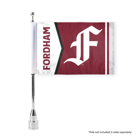 AGAS Fordham University Motorcycle Flag 6 x 9 inch – Single Sided Printed Polyester Fordham Rams Flag with F Logo – Official NCAA Product – Fordham University Bike Flag with 0.75 inch Canvas Sleeve and Reinforced Stitching No Pole Included