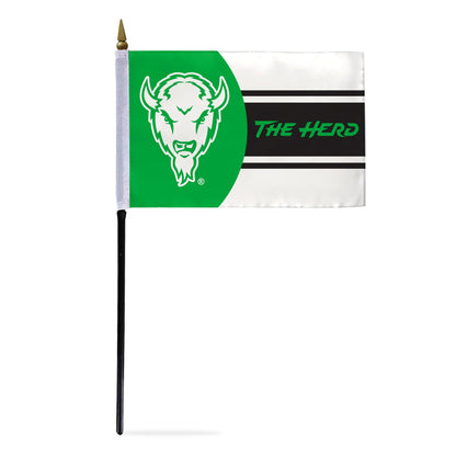 Marshall University Stick Flag 4 x 6 inch