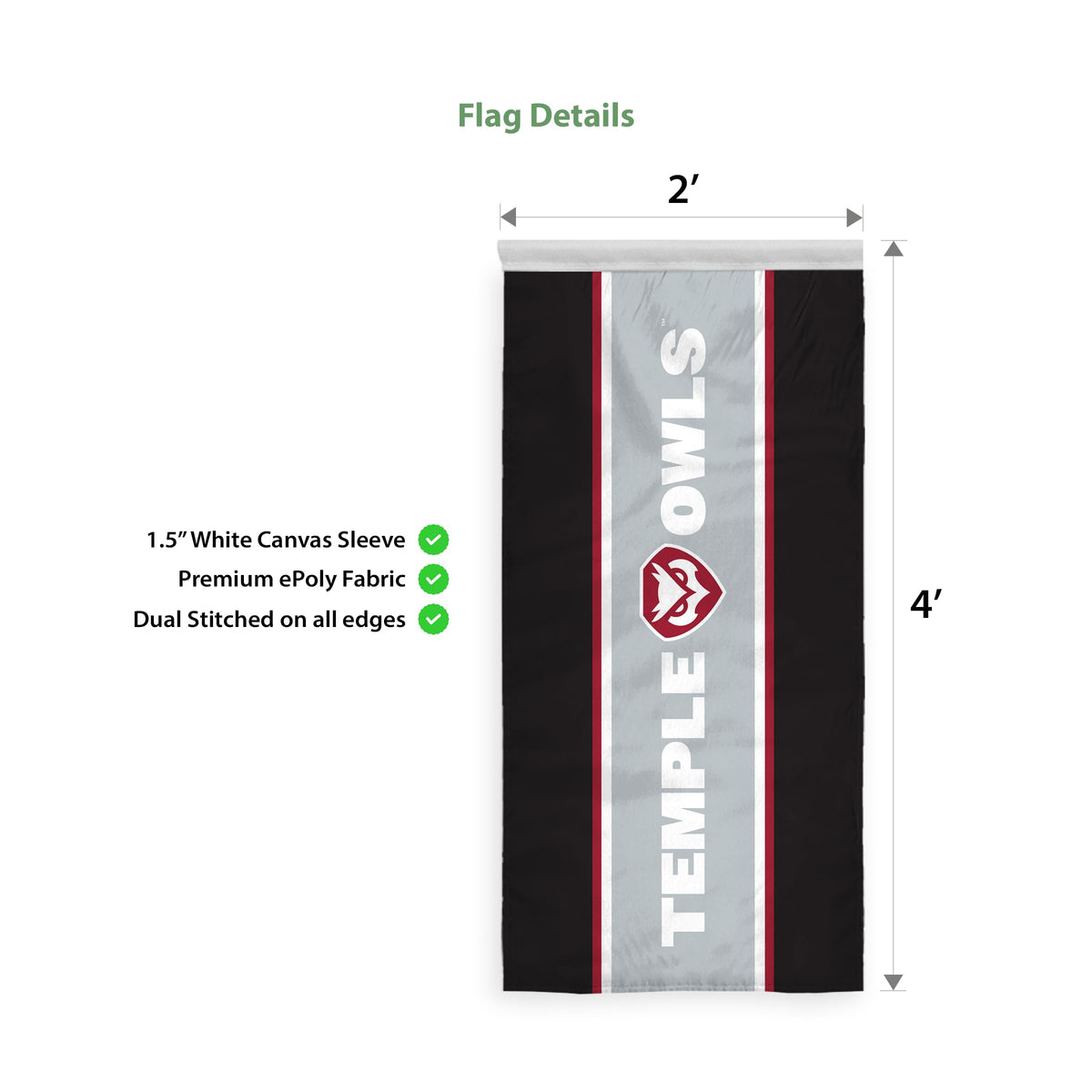 AGAS Temple University - Banners 2 x 4 ft