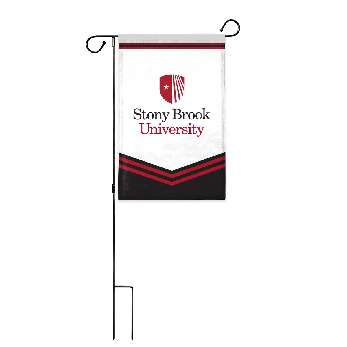 AGAS Stony Brook University Garden Flag 12 x 18 inch – Single Sided Printed Polyester Stony Brook Seawolves Design – Official NCAA SBU Product – Outdoor Display with Canvas Sleeve and Reinforced Stitching - Without Pole