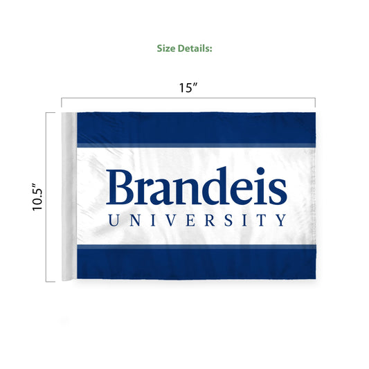 Brandeis University Premium Car Flag 10.5 x 15 inch