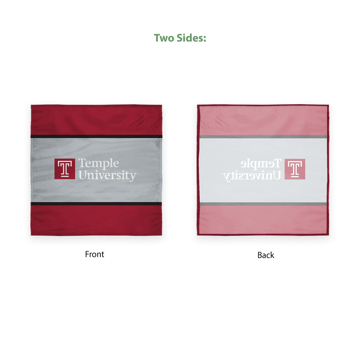 AGAS Temple University Table Cover 48 x 48 inch – Single Sided Printed Wrap Knitted Polyester – Officially Licensed NCAA Product – Temple Owls Square Tablecloth with Double Stitched Edges