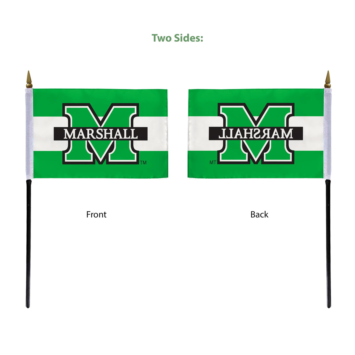 Marshall University Stick Flag 4 x 6 inch
