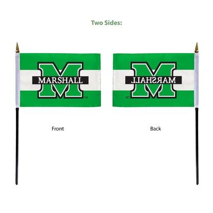 Marshall University Stick Flag 4 x 6 inch
