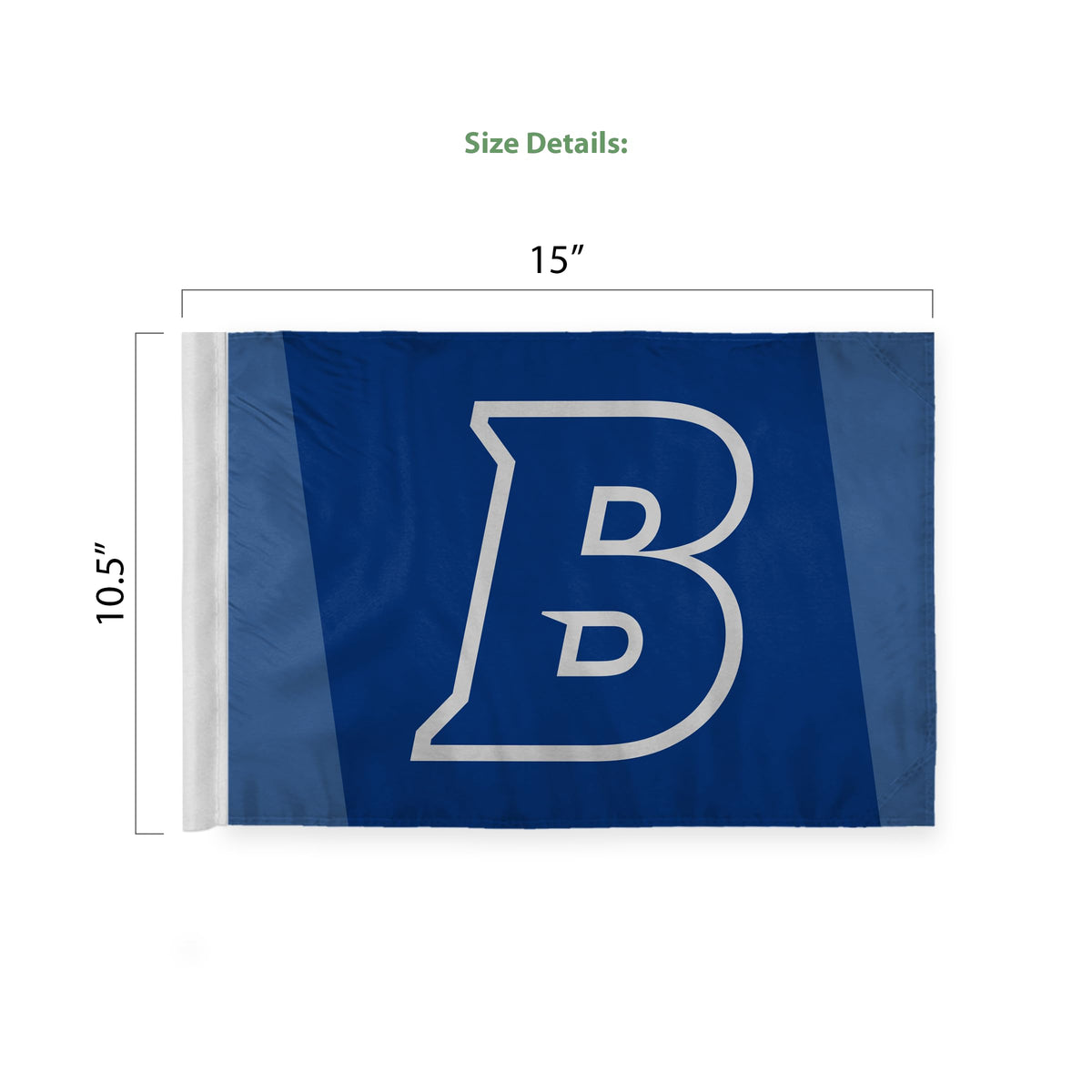Brandeis University Premium Car Flag 10.5 x 15 inch