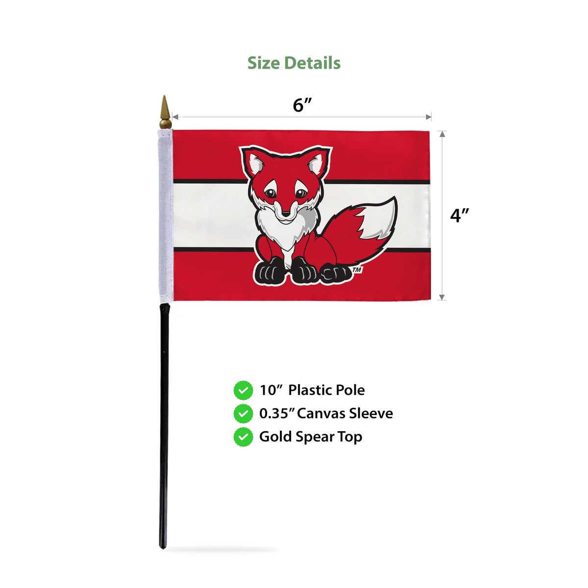 Marist University Stick Flag 4 x 6 inch
