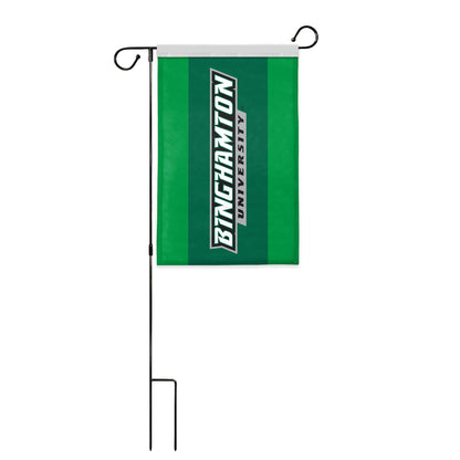 AGAS Binghamton University Garden Flag 12 x 18 inch – Single Sided Printed Polyester Binghamton University Wordmark Design – Official NCAA Binghamton Bearcats Flag – Outdoor Display with Canvas Sleeve and Reinforced Stitching Without Pole