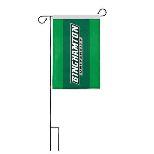 AGAS Binghamton University Garden Flag 12 x 18 inch – Single Sided Printed Polyester Binghamton University Wordmark Design – Official NCAA Binghamton Bearcats Flag – Outdoor Display with Canvas Sleeve and Reinforced Stitching Without Pole