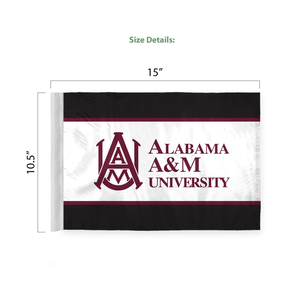 Alabama A&M University Premium Car Flag 10.5 x 15 inch