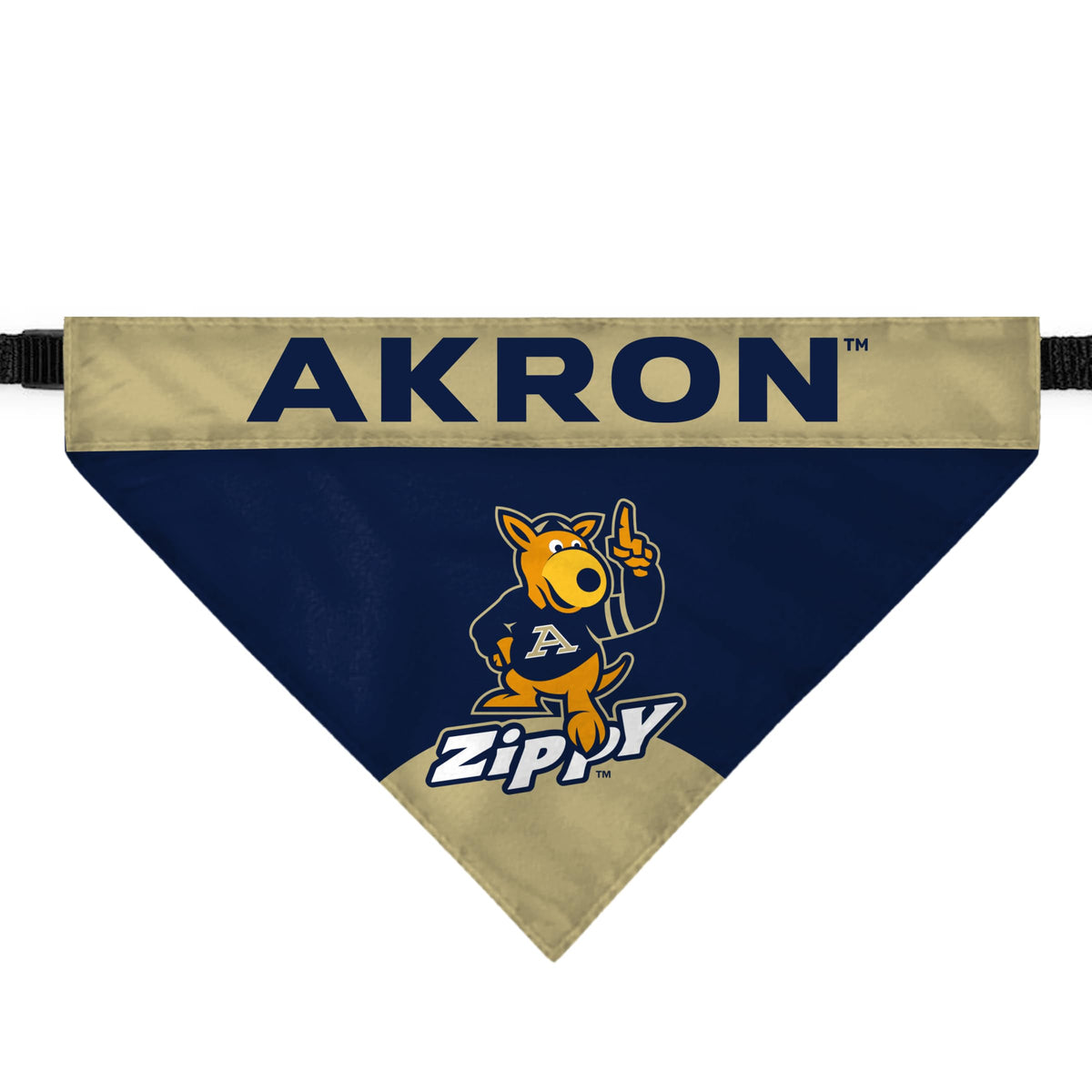 University of Akron Pet Bandana 14.75 x 9.5 inch