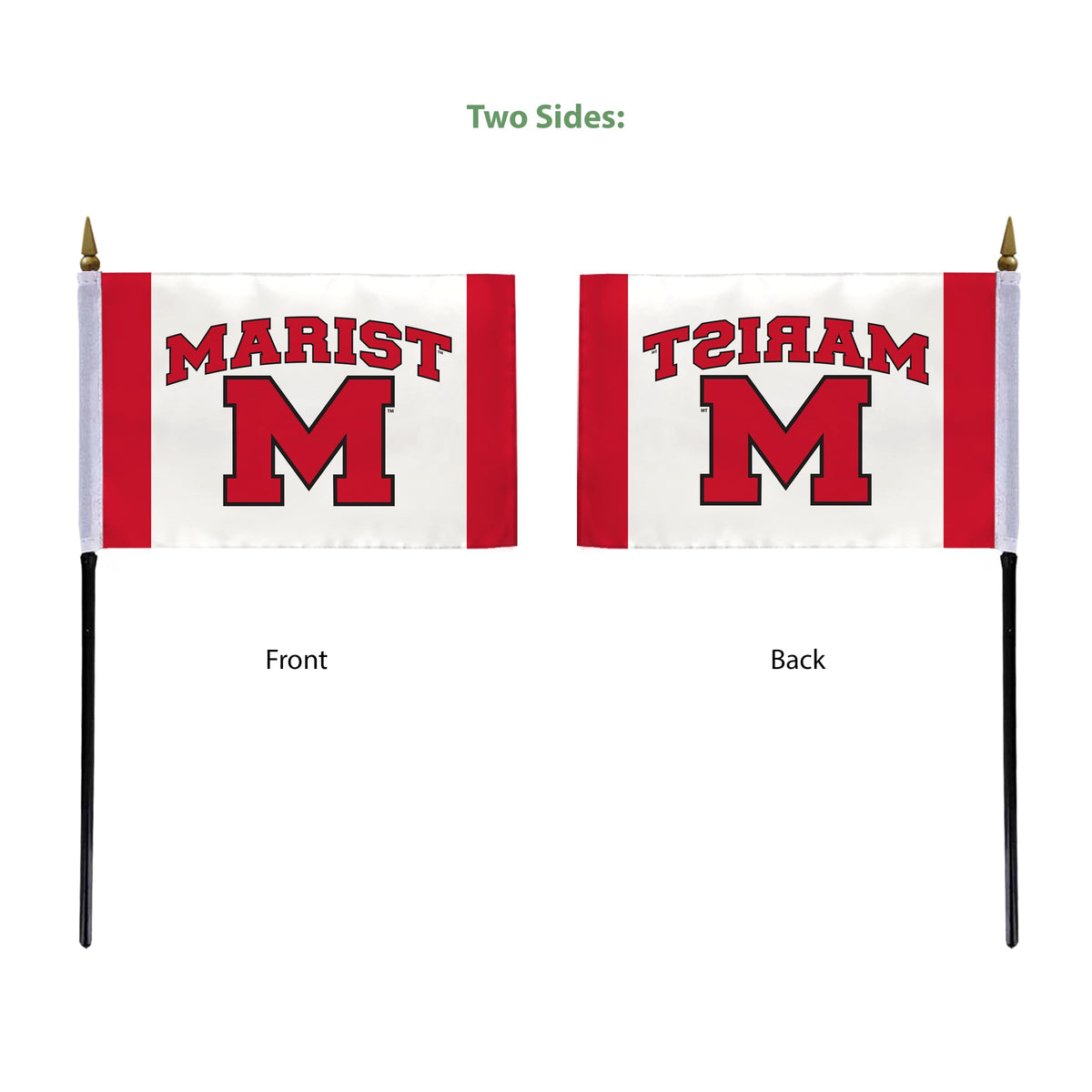 Marist University Stick Flag 4 x 6 inch