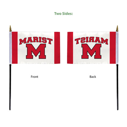 Marist University Stick Flag 4 x 6 inch