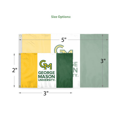 AGAS George Mason GMU Patriots Logo Small Flags 2x3 Ft Printed Polyester with Brass Grommets - 2 x 3 Feet University Outdoor Banner