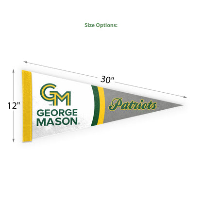 AGAS George Mason Full Size Pennant Flag Banner, 12 x 30 inch, Rigid Felt - For Dorm, Game Room, Man Cave, Bed Room