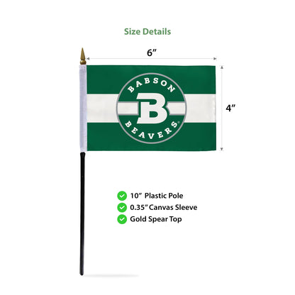 Babson College Stick Flag 4 x 6 inch