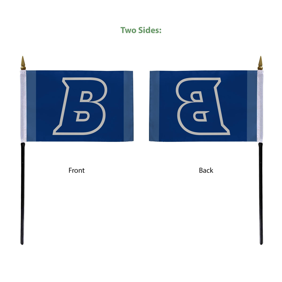 Brandeis University Stick Flag 4 x 6 inch