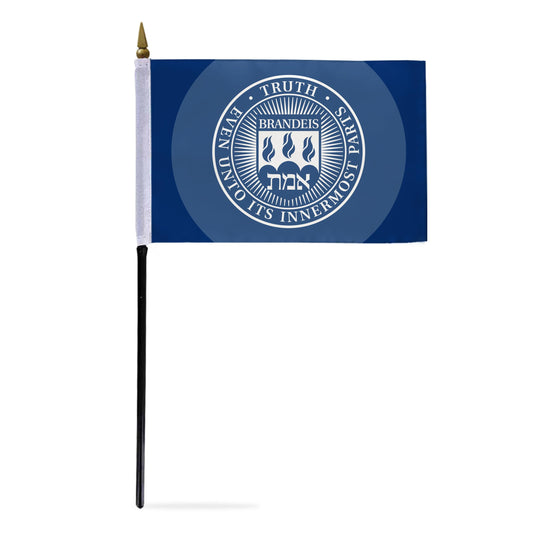Brandeis University Stick Flag 4 x 6 inch