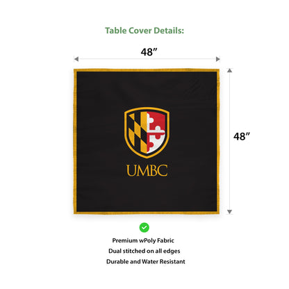 University of Maryland Baltimore County Table Cover 48 x 48 inch