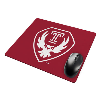 AGAS Temple Owls Logo Mouse Pad 8 x 7 inch – Single Sided Printed Neoprene with Non Slip Rubber Base – Officially Licensed NCAA Product – Temple University Mouse Pad with Heat Cut Edges