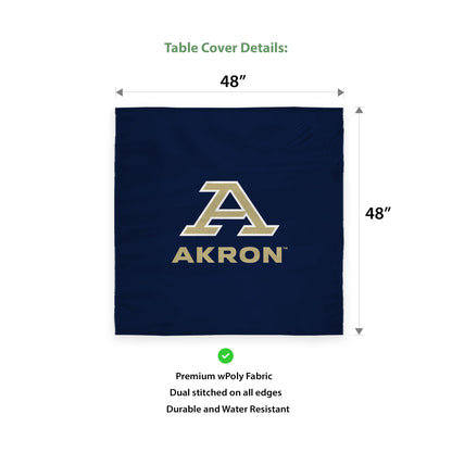 University of Akron Table Cover 48 x 48 inch