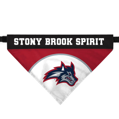 AGAS Stony Brook Seawolves Pet Bandana 14.75 x 9.5 inch – Single Sided Printed Polyester Stony Brook Spirit Design – Official NCAA SBU Product – Pet Bandana with Collar Sleeve No Collar Included
