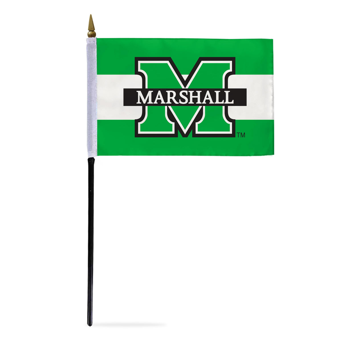 Marshall University Stick Flag 4 x 6 inch