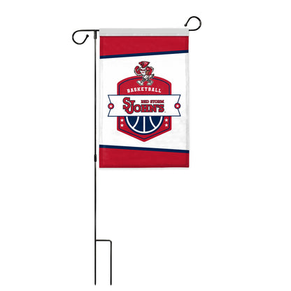 AGAS St. John’s University Garden Flag 12 x 18 inch – Single Sided Printed Polyester Basketball Shield Design – Official NCAA Red Storm Flag – Outdoor Display with Canvas Sleeve and Reinforced Stitching - Without Pole