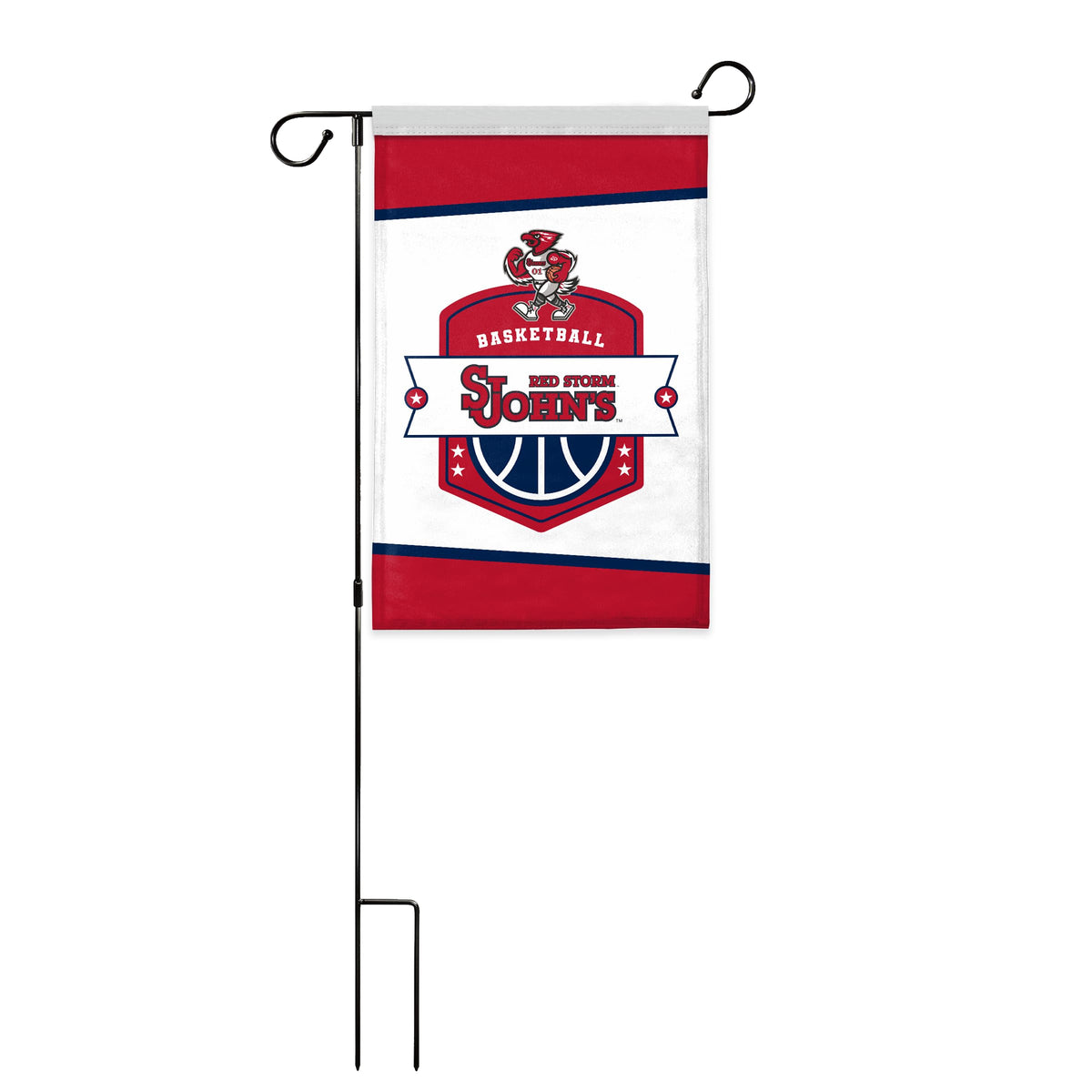 AGAS St. John's University Garden Flag 12 x 18 inch – Single Sided Printed Polyester Basketball Shield Design – Official NCAA Red Storm Flag – Outdoor Display with Canvas Sleeve and Reinforced Stitching - Without Pole