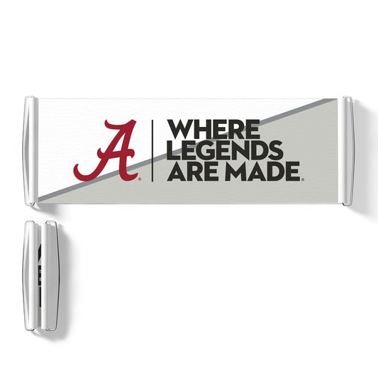 AGAS Alabama Where Legends Are Made Roll Tide Rolla Banner - Alabama Gear - Officially Licensed NCAA Hand Banners