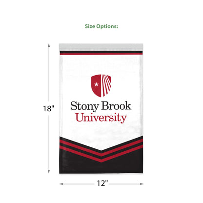 AGAS Stony Brook University Garden Flag 12 x 18 inch – Single Sided Printed Polyester Stony Brook Seawolves Design – Official NCAA SBU Product – Outdoor Display with Canvas Sleeve and Reinforced Stitching - Without Pole