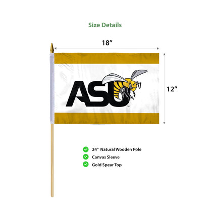Alabama State University Stick Flag 12 x 18 inch