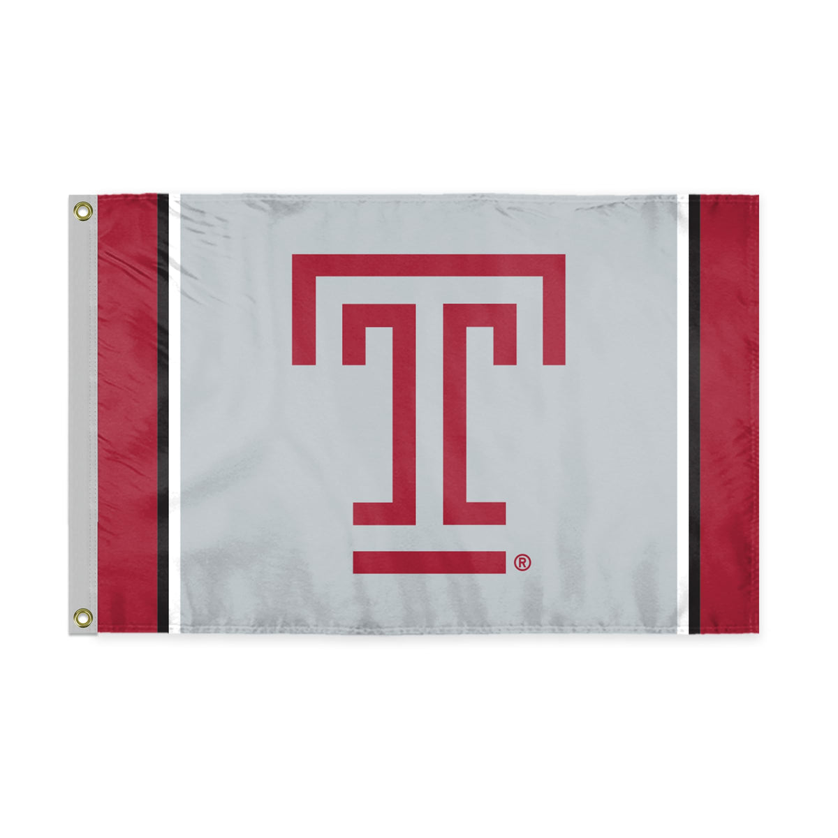 AGAS Temple University Flag 2 x 3 ft – Single Sided Printed Polyester – Officially Licensed NCAA Product – Temple Owls Logo Outdoor Flag with Brass Grommets, Canvas Header and Reinforced Stitched Edges for Indoor Outdoor Display