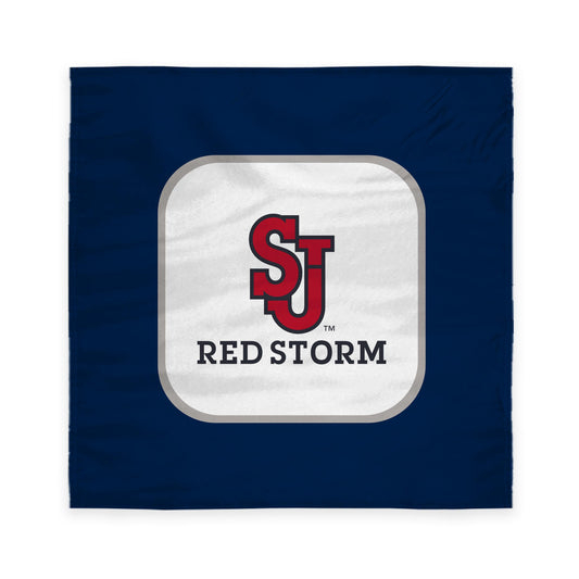 AGAS St. John’s University Table Cover 48 x 48 inch – Single Sided Printed Wrap Knitted Polyester SJU Red Storm Logo Design – Official NCAA Red Storm Product – Square Table Cover