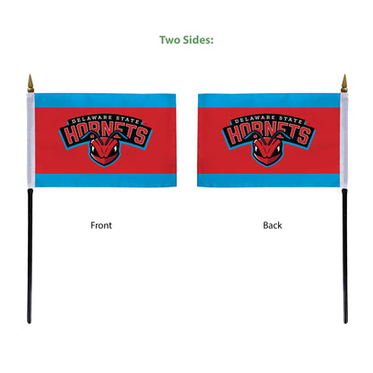 Delaware State University Stick Flag 4 x 6 inch