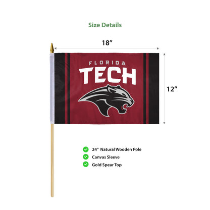 Florida Institute of Technology Stick Flag 12 x 18 inch