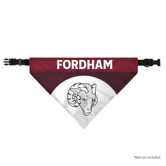 AGAS Fordham University Pet Bandana 14.75 x 9.5 inch – Single Sided Printed Polyester Fordham Rams Bandana with Ram Head Logo – Official NCAA Product – Fordham University Pet Bandana